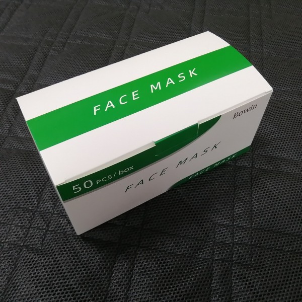  Bowin 50pcs 3-Ply Disposable Face Mask Can be Used in Offices, Households and Crowded Places, with Elastic Earloop