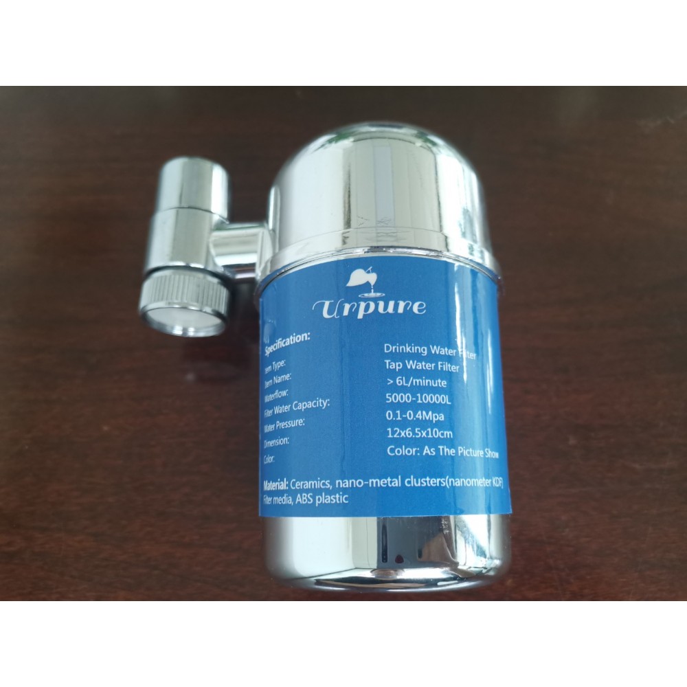 Urpure Faucet Water Filter Stainless-Steel Reduce Chlorine High Water Flow, Water Purifier