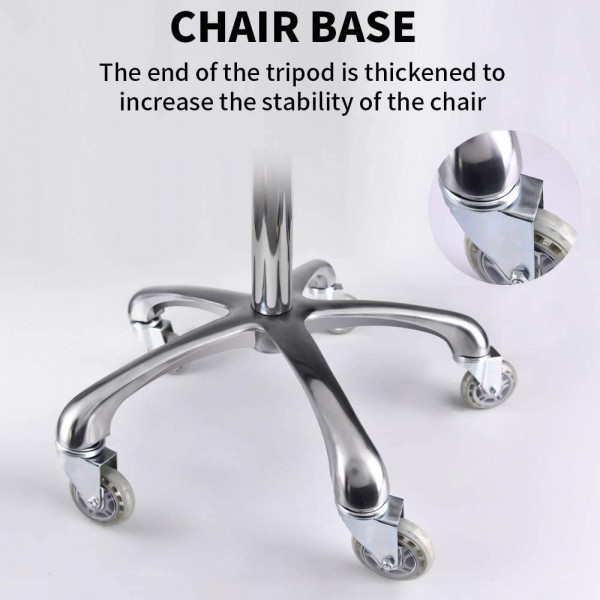  Adjustable Rolling Stool Can be Used as The Office Stool and Swivel Stool, Rolling Stool can Also Slide in Cloth Carpets.