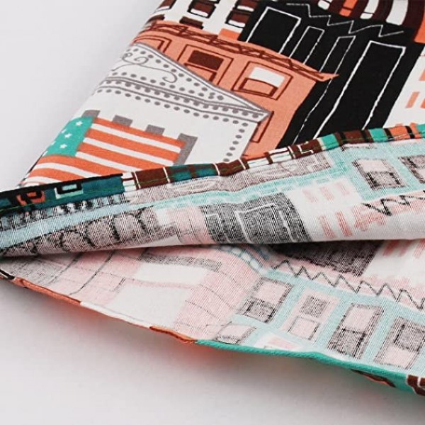    Women's Vintage A-line Printed Pleated Flared Midi Skirts